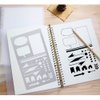 CH HAICHENG 30 PCS Journal Stencils, Planner Stencils for Bullet Dot Journal Notebook Diary Scrapbook Drawing Template Stencils for Journaling 4x7 Inch