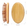 2pcs Bamboo Brush for Hair Growth No Handle Design Bamboo Hairbrush Natural Scalp Brush Mini Anti-Static Air Cushion Massage Comb for Women Men & Kids