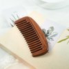 TAN MUJIANG Hair Comb Wide Tooth Natural Wood Anti-static 1pc