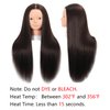 Opini 26 Inch Mannequin Head 80% Real Human Hair Styling Hair Mannequin Head Human Hair to Practice Hair and Makeup Hairdresser Head With Free Clamp (#4 No Makeup)
