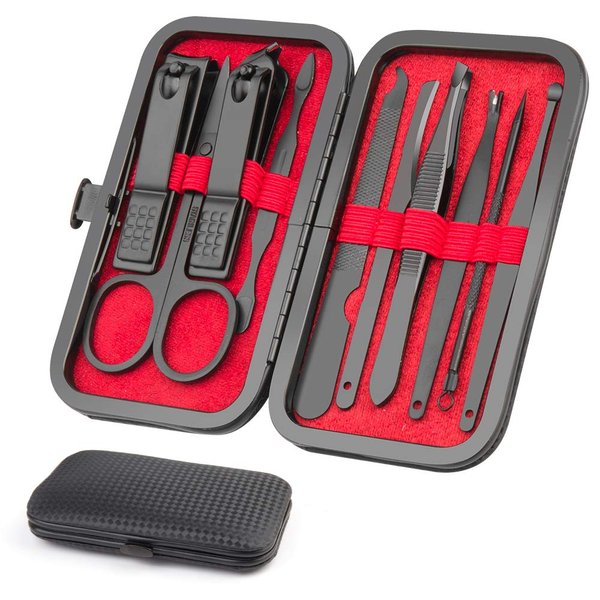 Manicure Set, Okom 10 in 1 Manicure Kit,Manicure Set Professional,Nail Clipper Set,Pedicure Set Stainless Steel Nail Kit, Nail Care Kit for Women and Men, Grooming Kit- Gift for Lover, Parents