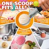 1 Oz Ice Cream Scoop with Trigger #30 - Versatile 1 Oz Scoop for Gelato, Cookie Dough Baking, Sorbet & Meatballs - Rust-Resistant Stainless Steel, Easy to Clean in Dishwasher, Non-Slip Handle