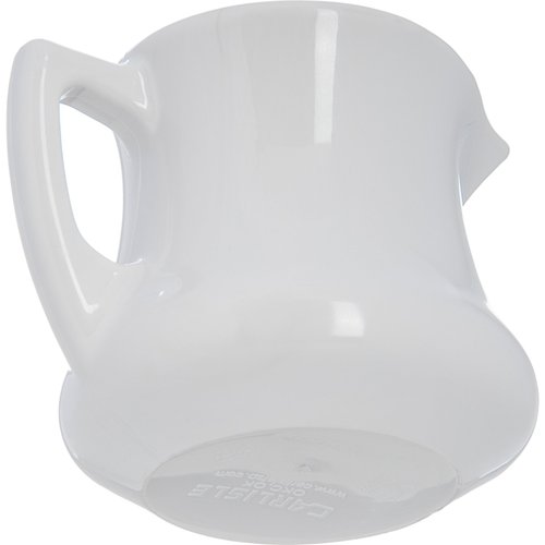 Carlisle FoodService Products Creamer Pitcher for Restaurant and Kitchen, Plastic, 3 Ounces, White