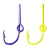 BT Outdoors Two Eagle Claw Purple and Gold Hat Hook Fish hook for Hat Purple & Gold Fish Hook Money/Tie Clasp LSU Inspired Colors