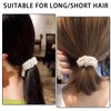 FAFAHOUSE 3 Pcs Pearl Hair Bands for Women Girls, Pearl Bead Elastic Band Pearl Hair Elastic Pearl Hair Bands for Women Ponytail Holder