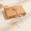 AW BRIDAL 2Pcs Wedding Hair Pins Pearl Bridal Hair Pieces Pins Bridal Hair Comb Clip for Wedding Hair Accessories for Brides Bridesmaids(Gold)