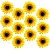 AUEAR, 12 Pack Sunflower Alligator Clips Duckbill Hair Clip Flower Hair Clip Barrettes Styling Accessories for Women Girls Beach Summer Party