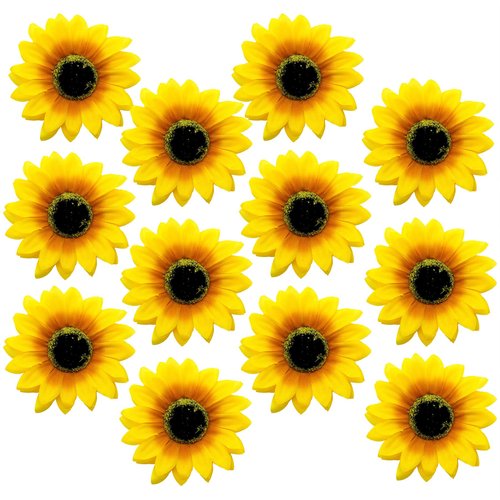 AUEAR, 12 Pack Sunflower Alligator Clips Duckbill Hair Clip Flower Hair Clip Barrettes Styling Accessories for Women Girls Beach Summer Party