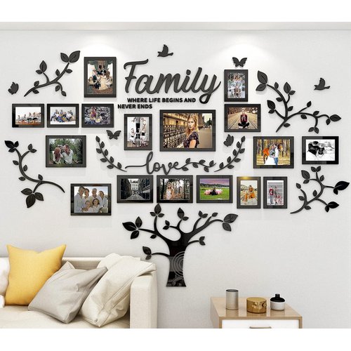 DIY Wall Decor Living Room Family Tree Wall Decor Sticker 3D Picture Frames Collage Wall Decor Living Room Wall Decor