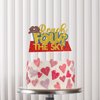 Helewilk Reach Four the Sky Cake Topper/Toy Inspired Story 4th Birthday Party Decoration/Cartoon Theme Four Years Birthday Party Cake Picks/Kids Boys Girls Favors Birthday Supplies