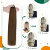 Easyouth Tape in Hair Extensions Human Hair Brown Tape in Extensions Human Hair Medium Brown Hair Extensions Tape in Remy #4 20Inch 50g 20pcs