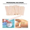 Hair Removal Hard Wax Beans 50pcs Wooden Wax Spatula Tongue Depressor Disposable Facial Mask Hair Remove Cream Applicator Wax Spatula Tongue Depressor Disposable Stick Underarms Back and Chest