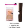 Wig Grip Band Women Adjustable: Wig Gripper with Ear-Cutouts Natural Lace Edge - Adjustable Non-Slip Off Band with Velcro Comfortable Breathable No-Headache (Brown)