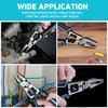 DURATECH 6-in-1 Linesman Pliers, 8.5" Multipurpose Combination Pliers with Wire Stripper/Crimper/Cutter Function, Heavy Duty Side-Cutting Pliers for Crimping, Stripping, Shearing, Screwing