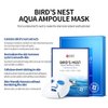 SNP - Bird's Nest Aqua Ampoule Moisturizing Korean Face Sheet Mask - Maximum Hydration & Protection for All Dry Skin Types using Hyaluronic Acid - 10 Sheets