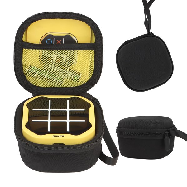 WinSTEM Carrying Case Compatible with GiiKER Tic Tac Toe Bolt Game (Case Only),3-in-1 Handheld Puzzle Game Console Case, Protective Storage Case for GiiKER Tic Tac Toe for Kids and Adults,Black
