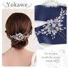 Yokawe Bridal Wedding Hair Pins Silver Crystal Bride Hairpin Rhinestone Hair Accessories (1 piece Silver)