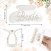 Gjinxi Bride Claw Hair Clip, White Acrylic Hair Clip with Rhinestone Bride Logo, Bride Bridesmaid Gift for Wedding, Banana Barrettes Hair Decorations for Bachelorette Party Decorations Bridal Shower