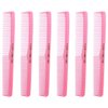 Allegro Combs 400 Barber Comb Hair Cutting Combs Pocket Combs Combs for Hair Stylist Comb Set Styling Comb 6 Pcs. (Fresh Pink)