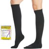 Beister Closed Toe Knee High Calf Compression socks for Women & Men, Firm 20-30 mmHg Graduated Support for Varicose Veins, Edema, Flight, Pregnancy, Black, Medium