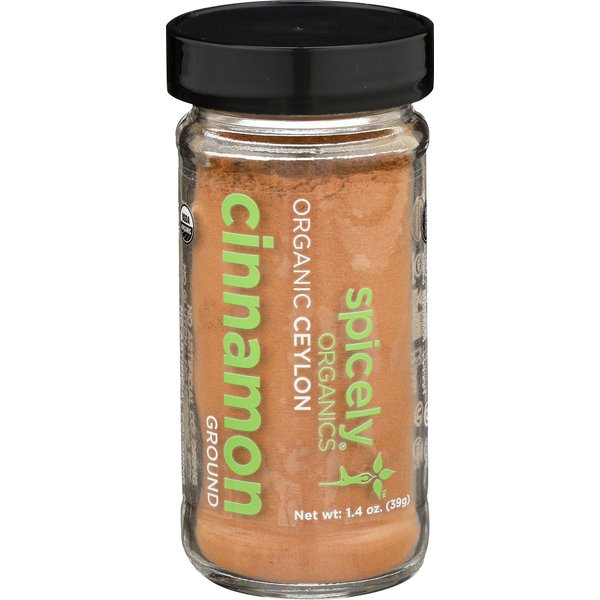 Spicely Organic Cinnamon Ground Ceylon 1.4 Oz Certified Gluten Free