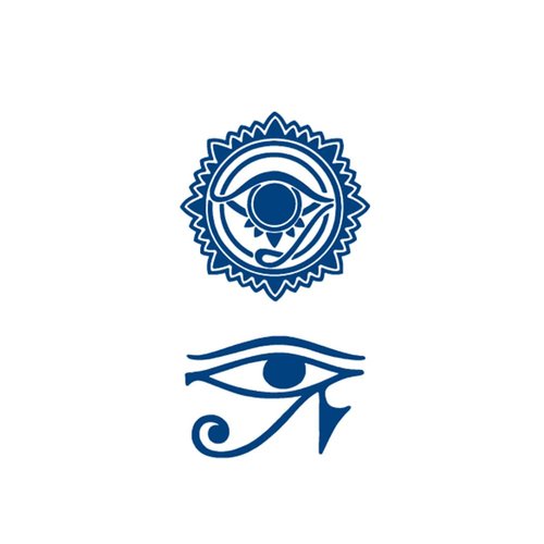 Oottati Semi Permanent 2 Weeks Long Last Waterproof Small Cute Temporary Tattoos, 100% Plant-Based Ink Infinity Realistic 2 Sheets Egypt Eye of Horus