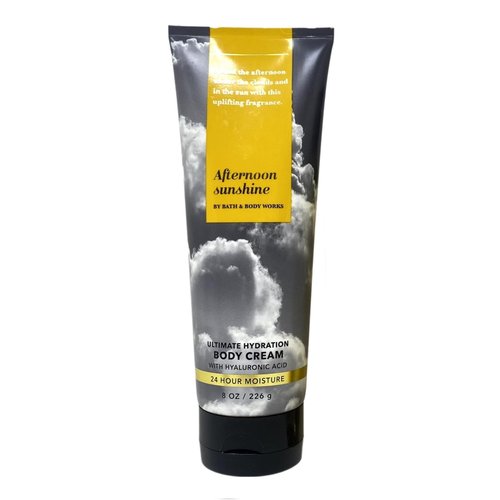 Bath & Body Works Afternoon Sunshine Ultimate Hydration Body Cream 3 Pack with a Creamy Rose Bar Soap.