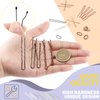 Swpeet 420Pcs 2 Styles 1.9Inch 2.4Inch Black/Gold/Brown/Silver Hair Pins Bobby Pins with Rubber Bands Kit, Including 160Pcs Bobby Pins and 160Pcs U Hair Pins Hair Clips for Girls and Women