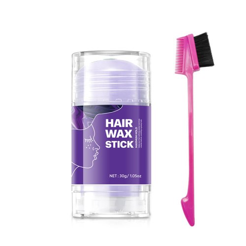 immetee Hair Wax Stick, Slick Stick for Hair, Slick Back Wax Stick for Women, Edge Control Gel, Smooth Frizz Hair Slick Stick.30g (Purple)