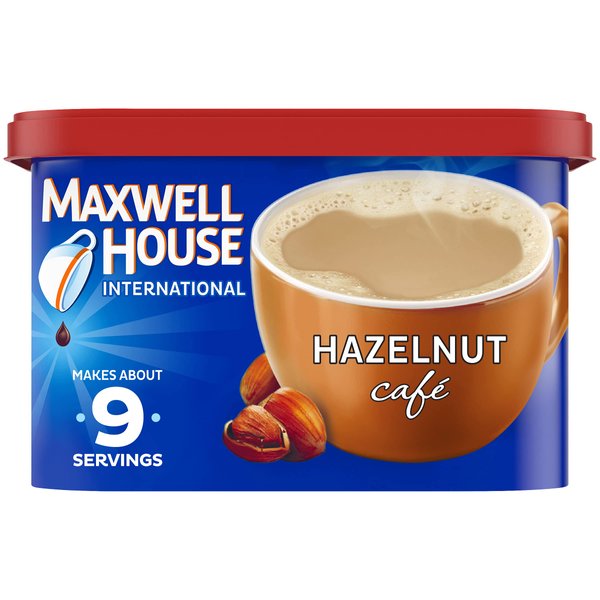 Maxwell House International Hazelnut Café-Style Instant Coffee Beverage Mix (9 oz Canister)