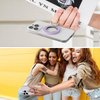 CISID Magnetic Phone Ring Holder, Dual-Sided Magnet Phone Grip Cell Phone Finger Holder for Hand Phone Kickstand for Desk Compatible for MagSafe iPhone 16/15/14/13/12 Series, Purple