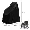 Kasla Wheelchair Cover,Waterproof Mobility Scooter Cover,Electric Wheelchair Storage Bag for Travel Outdoor Protector from Dust Dirt Snow Rain Sun Rays-45"Lx30"Wx51"H