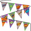 Fabric Pennant Banner for Hero Theme Birthday Party Decorations, Superhero Party Supplies, Hero Themed Banner for Kids Boys Baby Shower Decors Superhero Theme Birthday Party Yard Sign