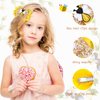 Bow Hair Clip for Girls Cute Bee Yellow Hair Bow Clip Spring Hair Accessories Hair Barrettes for Hair Styling Girls Hair Ribbons Gold Glitter Clips for Hair