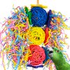 Bonka Bird Toys 1854 Tri Foraging Star 13" x 8", Parrot Preening Plucking Cage Toy, Ringnecks, Conures, Quakers, Pionus, and Similar