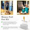 The Money Cake - Money Cake Pull Out Kit Includes 1 Money Box 1 Plastic Roll 50 Transparent Bag Connected Pocket, and Card Holder Cake Topper for Birthday and Graduation Parties
