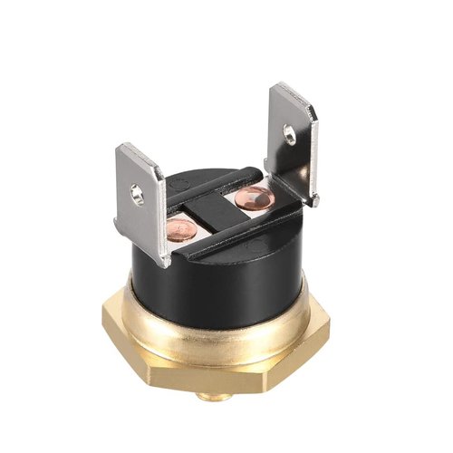 American Volt Electric Engine Fan Power Thermostat Switch Temp Sensor Threaded NPT Brass Probe 2-Pack (3/8" NPT, 200'F On - 185'F Off)