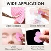Embagol Eyelash Extension Glue Wipes 200 PCS Lint Free Nail Wipes Non-Woven Fabric Lash Glue Wipes Nail Polish Remover Wipes for Lash Extension Supplies (Pink)