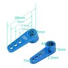 Vgoohobby 3PCS Metal 25T Servo Horn M3 Threads Steering Arm Server Rocker Adapter Compatible with Savox Power HD HSP Servos Motor 1/8 1/10 RC Car Truck,Blue