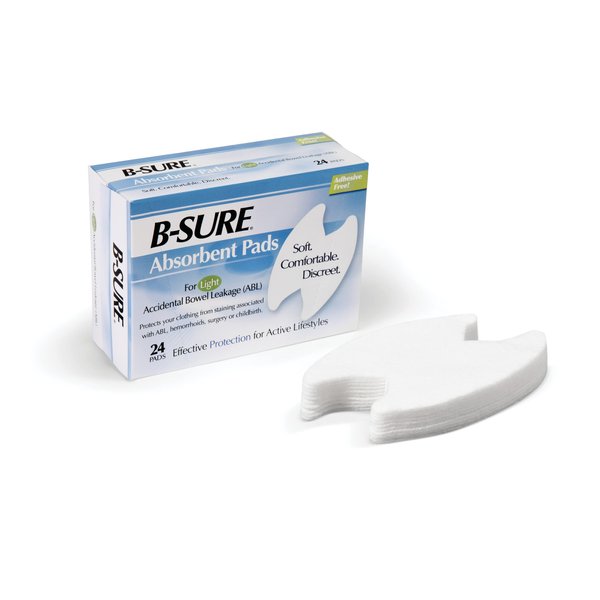 B-Sure Absorbent Pads, Box/24 Pads