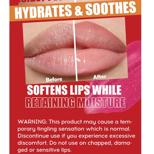 3 Colors Duck Lip Plump High Pigment Plumping Lip Gloss, Hydrating Fat Lip Oil Shiny Transparent Lip Plumper Gloss, Nourishing & Non-sticky Long Lasting Fresh Lip Gloss - Vegan Lip Makeup (B#)