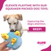 Glow Pups Chicken and Egg Hide and Seek Dog Toy for Small and Medium Size Dogs, Easter Dog Toy, Springtime Toy for Dogs, Fun and Interactive Burrow Dog Toy with Squeaker (Egg and Chicken)