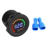 Blue Light DC 12 V Waterproof LED Digital Display Voltage Gauges Round Panel for Boat Marine Car Motorcycle Car Voltmeters with Terminals Waterproof Voltmeter Battery Tester with