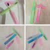 Medsuo 4pcs Plastic Toothbrush Case Travel Cover Holder Storage (Pink, Blue, Green and White)