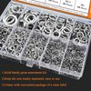 900 Pieces 304 Stainless Steel Spring Lock Washers for Screws Bolts, HELIFOUNER Lock Washers Assorted Kit, Stainless Steel Lock Washers, Lock Metal Washers (M2 M2.5 M3 M4 M5 M6 M8 M10 M12)