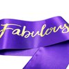 NAUXIUDSJS 60th Birthday Sash, Fabulous 60 Birthday Satin Sash with Gold Foil Words, Birthday Gift 60th Birthday Accessories Decorations Party Favor,Purple