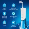 Ontel Miracle Smile Water Flosser for Teeth & Gum Health, Unique H-Shaped Flossing Head & 4 Water Jets, Cordless Water Flosser Features 360° Cleaning & 3 Pressure Modes, USB Rechargeable Dental Floss