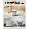AOOGITF Cat Water Fountain, 304 Stainless Steel Pet Water Fountain, 24/7 Keep The Water Fresh, 74oz Capacity, Ultra-Quiet, No Sputter, Compact, Easy Cleaning, Suit for Pets