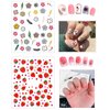 HAIIDOAK 16 Sheets Nail Stickers with Tweezer, Self-Adhesive 3D Nail Decals for Women, Kids, and Little Girls - Manicure Accessories Set for Stylish Nails