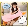 KEWO Duck Plush Pillow Stuffed Animal Toy, Cute Giant Goose Plush Duck Stuffed Animal,Soft Hugging Pillow for Kids Bedding (Pink,25.5 in)